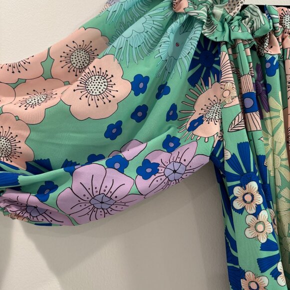 Oopscool Off-The-Shoulder Printed Dress L - Picture 6 of 7